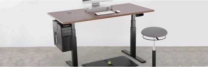 kornizë tavoline ergonomike me ngritje elektrike ICYBOX IB-EW206B-T, 62-128 cm, 100-165 cm, 125 kg, e zezë