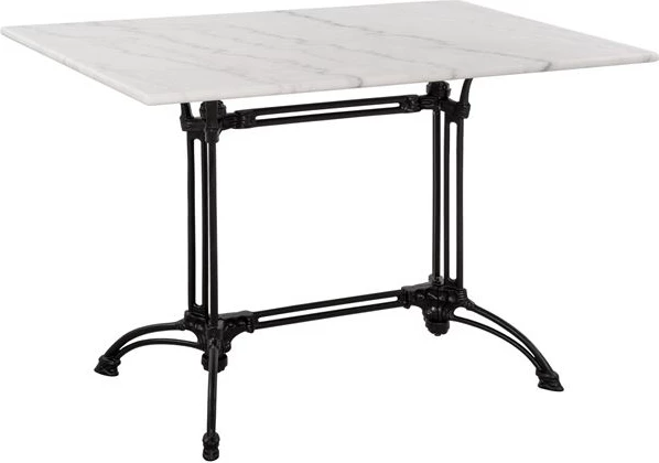 Tavolinë me 2 këmbë, bazë prej gize, FH5612, mermer, 110x70