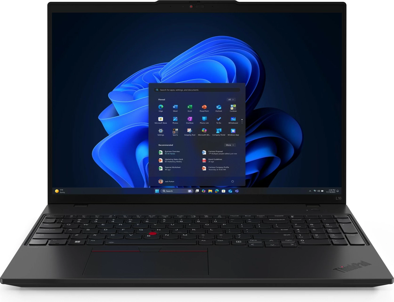 Kompjuter Lenovo ThinkPad L16 G2 Ultra7 255U, 16GB RAM, 512GB SSD, 16 inç, e zezë