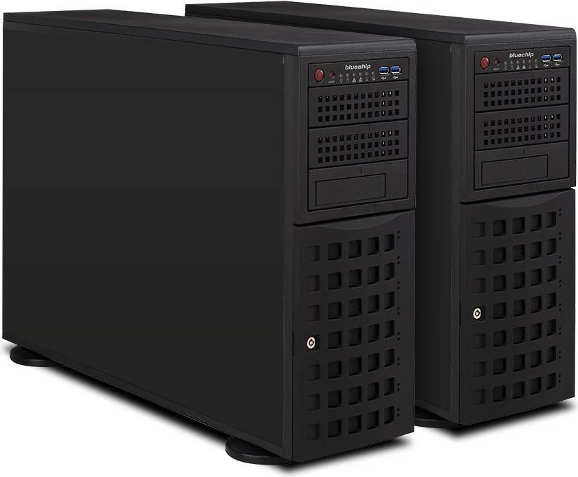 Server bluechip SERVERline T50312s Collax HA-Edition, 2x Xeon 4410Y, 64GB RAM, 2x 480GB SSD, tower, zi