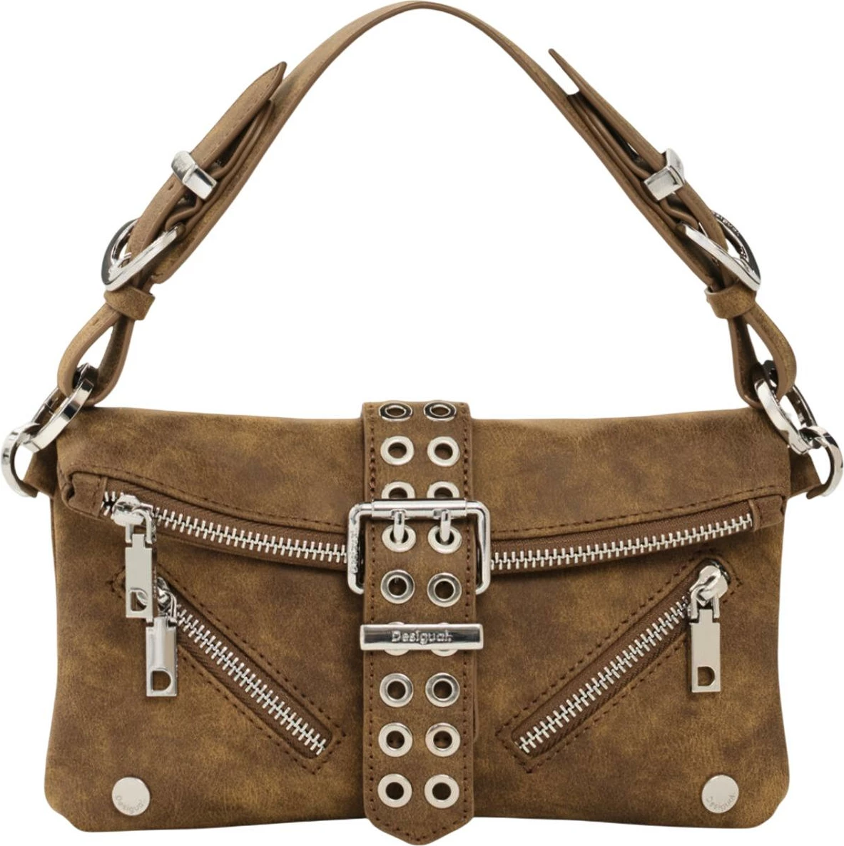 Çantë krahu Desigual Valentine 26WAXP69 për femra, camel