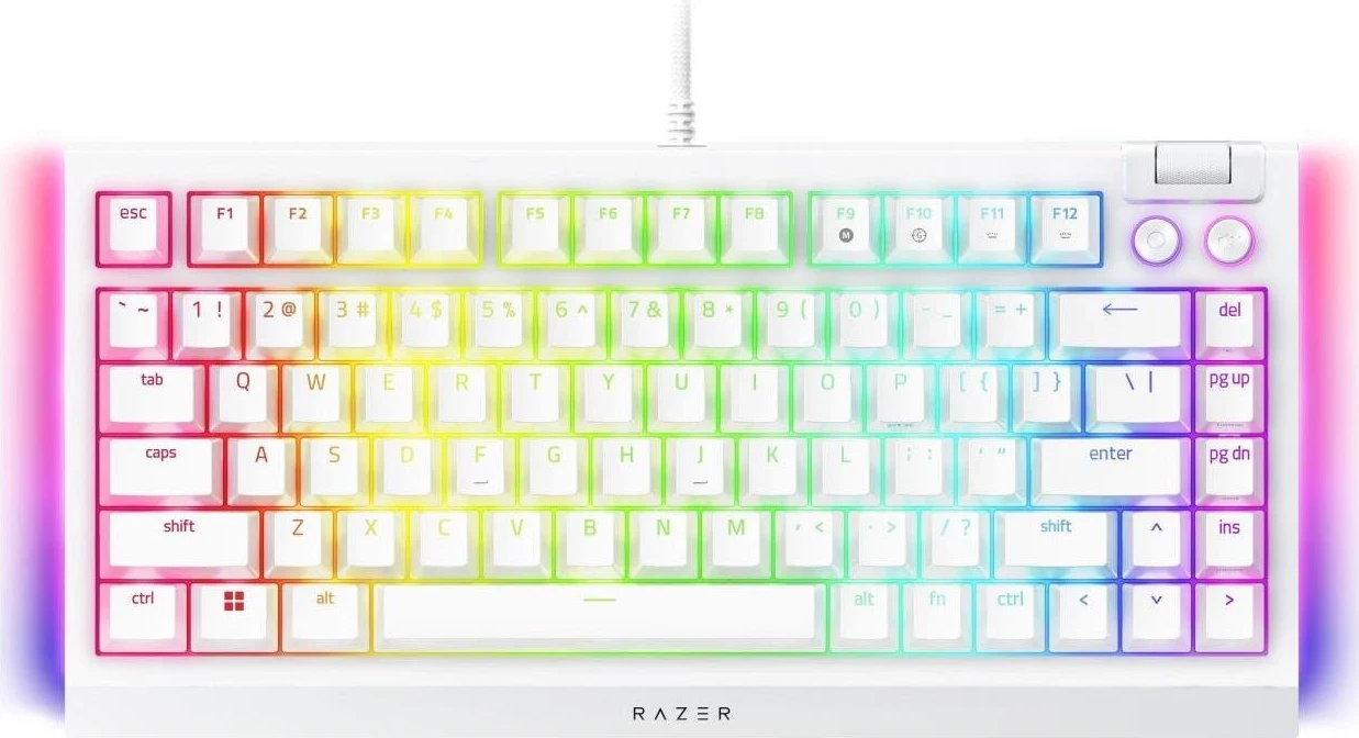 Tastierë Razer BlackWidow V4, 75%US, e bardhë