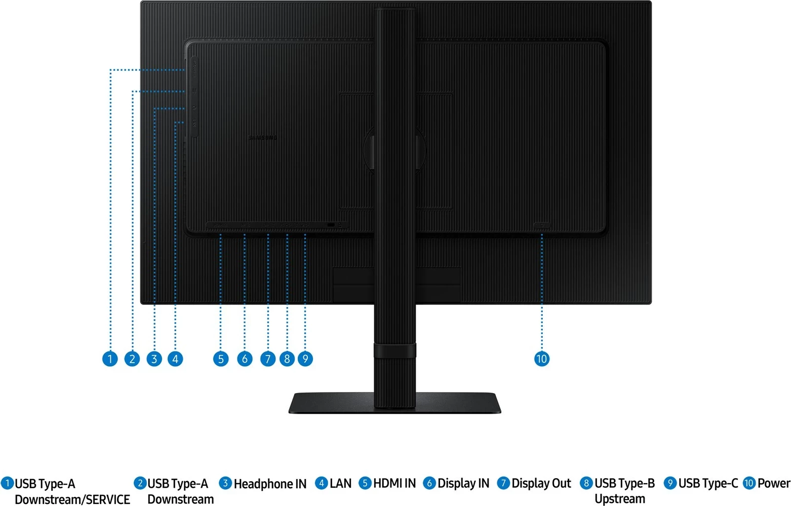 Monitor Samsung S60UD, 24", Quad HD, LCD, i zi