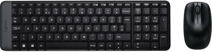 Set tastierë dhe maus, Logitech, Wireless Combo MK220 920-003161/920003161, pa kabllo USB, US layout, e zezë