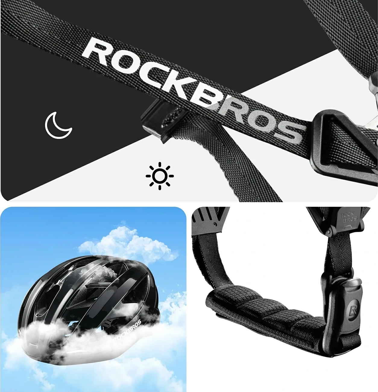 Helmetë biçiklete Rockbros LK-69 58-62 cm In-Mold me kornizë të përforcuar, e zezë