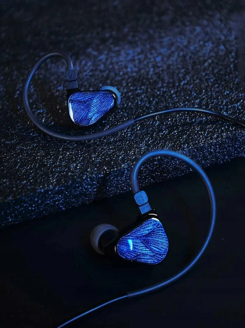 Kufje in-ear Truthhear ZEROBLUE2, dy driver dinamik 10mm+7.8mm, 3.5mm jack, 0.78mm 2-pin, blu, me kuti