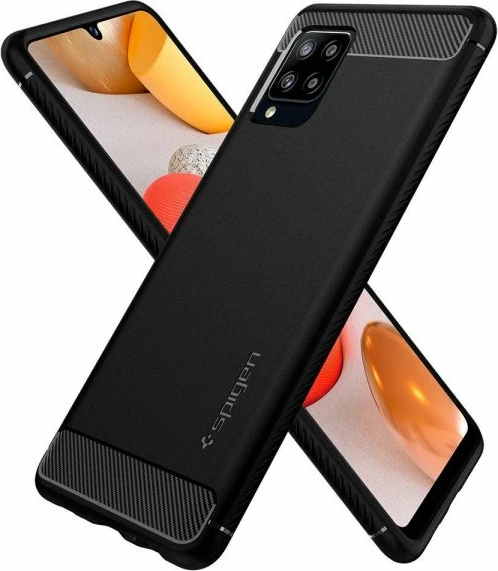 Mbështjellës silikoni Spigen Rugged Armor për Samsung Galaxy A42 5G (A426), i zi