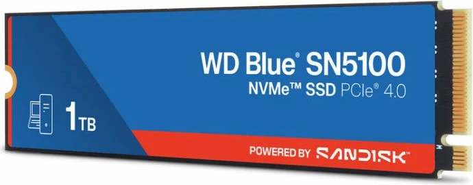 SSD NVMe SanDisk WD Blue SN5100 WDS100T5B0E 1TB M.2 2280 PCIe 4.0, blu