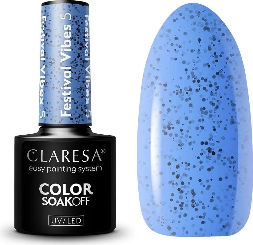 Llak për thonj për femra Claresa Festival Vibes Hybrid 5, 5g