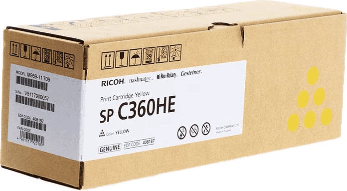 Toner, Ricoh, Type C360 408187, rendiment 5000 faqe, standard, e verdhë