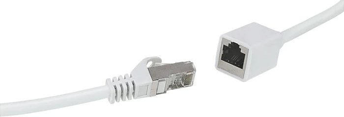 Kabllo rrjeti LogiLink Cat6A zgjatues 1 m, e bardhë