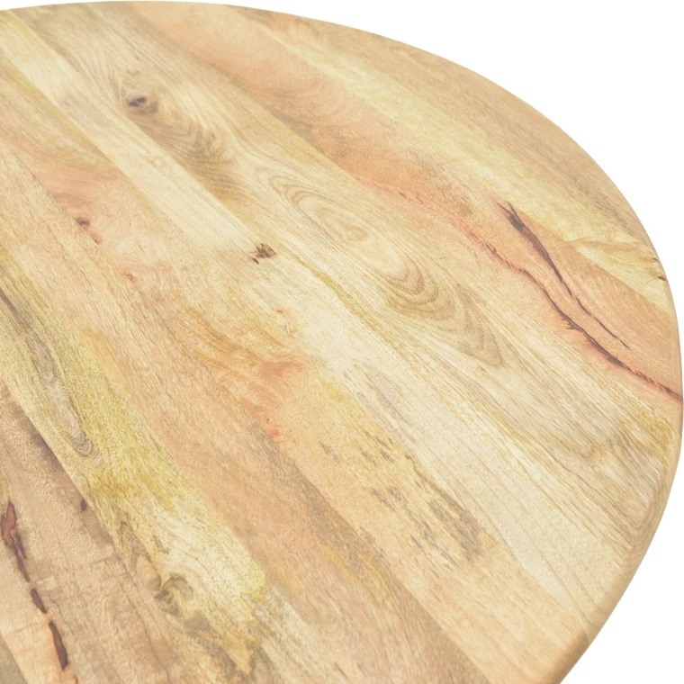 Tavolinë Rahma, dru mango i fortë, ngjyrë natyrale, 120x77cm