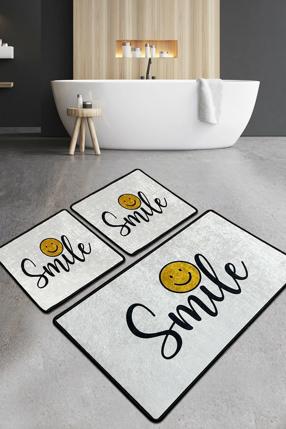 Set tapetash për banjo, 3 copë, Mijölnir, Smile Djt, shumëngjyrëshe