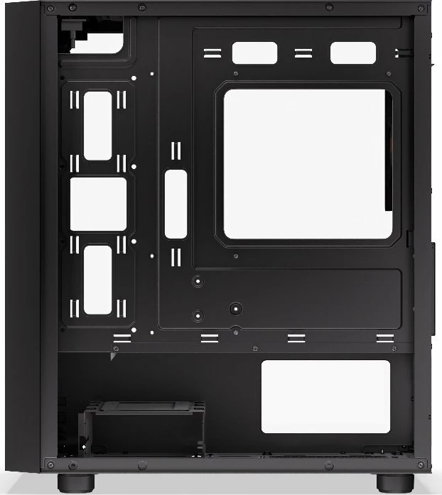 Kasë Krux Scor KRXD002 Cube Tower microATX/Mini-ITX me xham të kalitur, e zezë