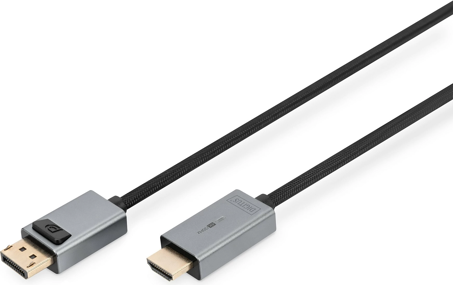 Kabëll adapter DisplayPort në HDMI Digitus, 3m, 4K, i zi