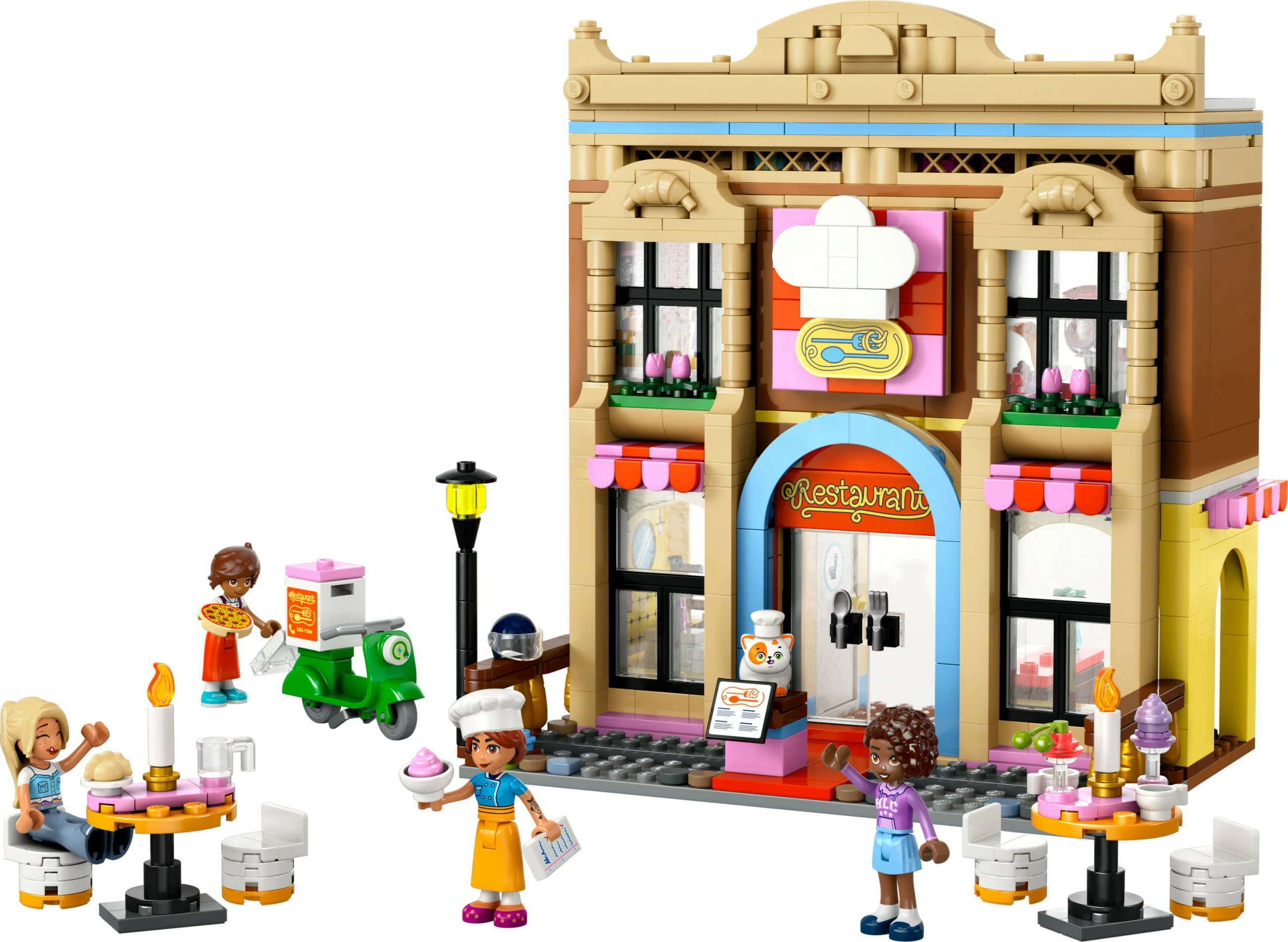 Set ndërtimi LEGO Friends 42655, restorant dhe shkollë gatimi, 896 pjesë, shumëngjyrësh