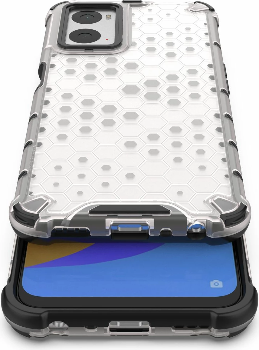 Mbështjellës Hurtel Honeycomb për Oppo A76 / Oppo A36 / Realme 9i, Transparent