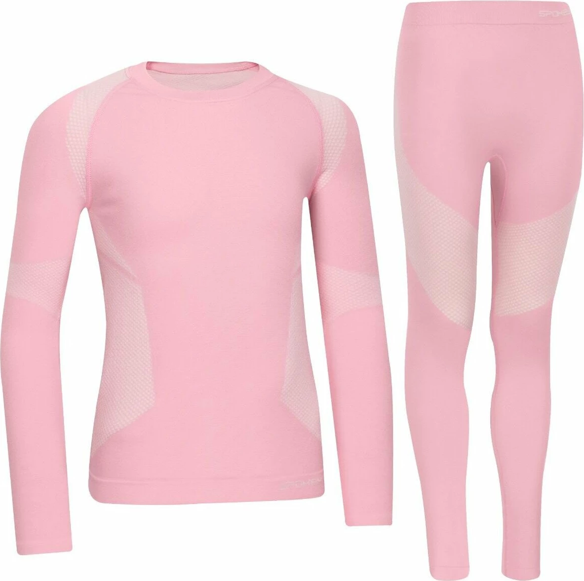Set termo të brendshme për fëmijë Spokey Furious 146-152 cm roze, set 2 pjesë