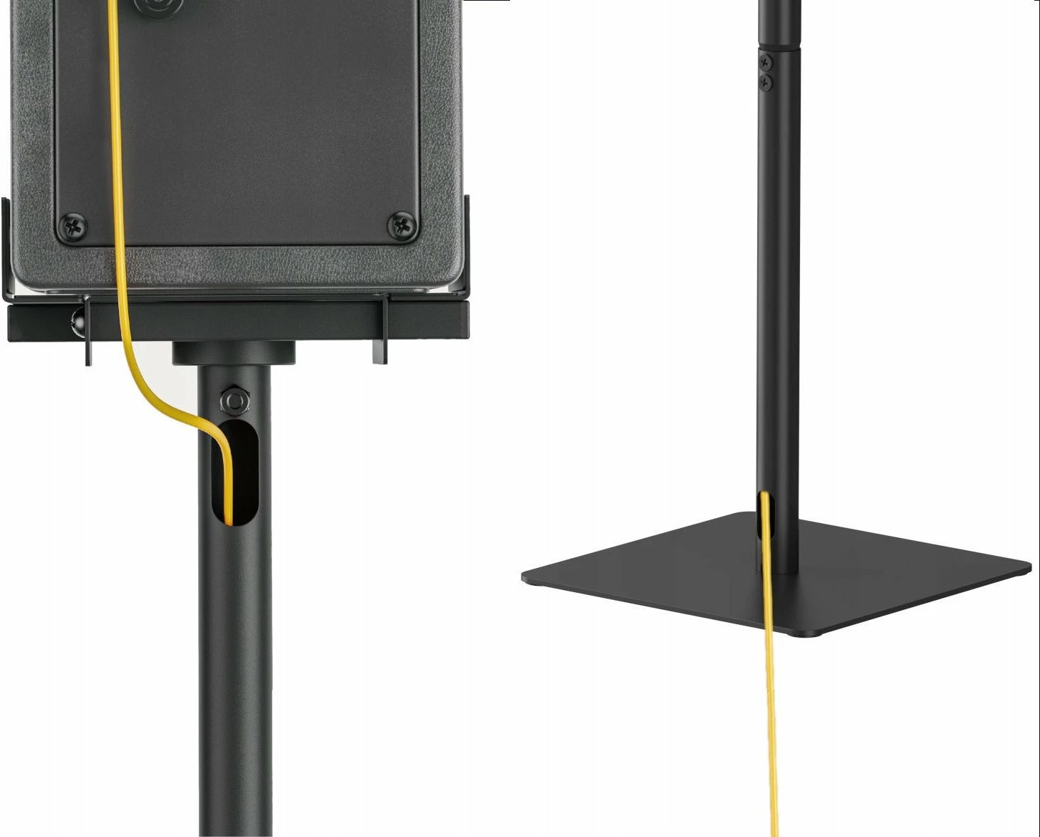 Stenda për monitorë studio Mozos MSS6-SET-PRO, lartësi e rregullueshme 848-1118 mm, 2 copë, e zezë