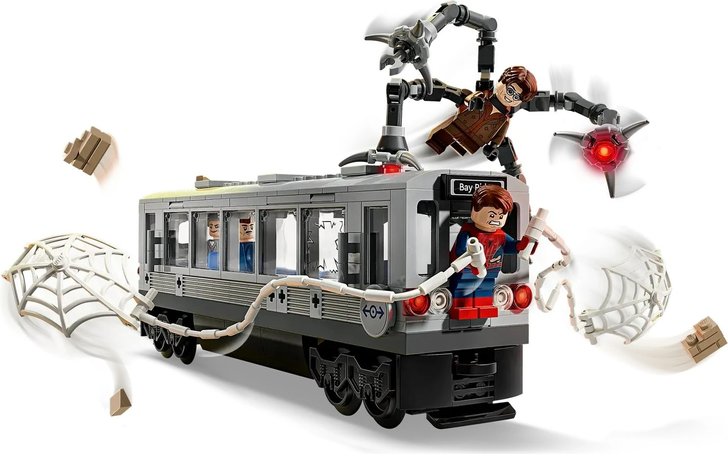Set LEGO Marvel 76321 Spider-Man vs. Doc Ock Subway Train Scene, 303 pjesë