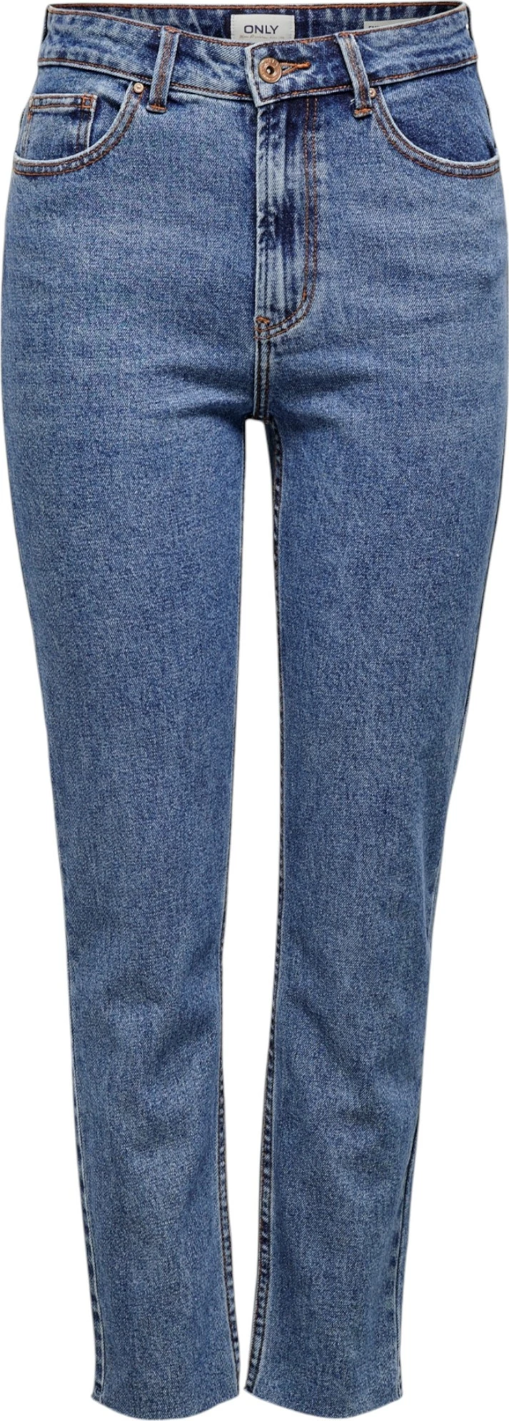 Xhinse për femra Only ONLEMILY HW ST RAW CR AN MAE05 NOOS, blu të errëta denim