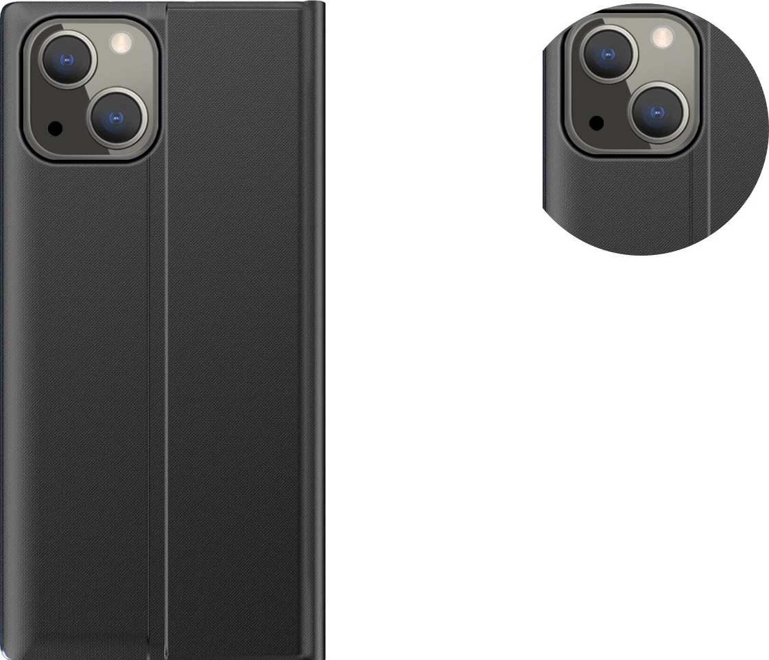 Mbështjellës Hurtel Sleep Case me smart window për iPhone 13 mini, kaltër