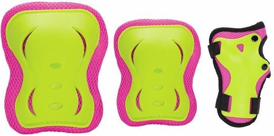 Set mbrojtës Nils Extreme H320, madhësi XL, pink-lime, set 6 copë + qese rrjete
