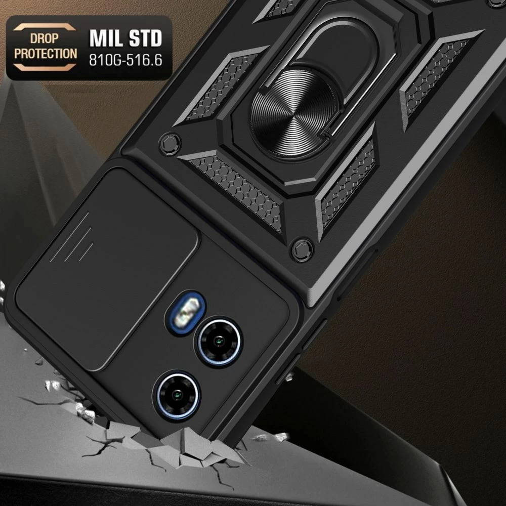 Mbështjellës Tech-Protect Camshield Pro për Motorola Moto G85 5G, i zi