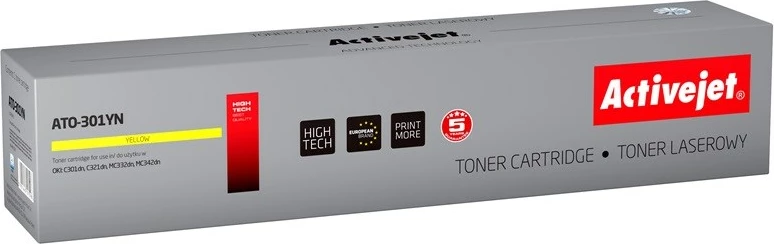 Toner zëvendësues Activejet ATO-301YN për printer OKI, i verdhë 