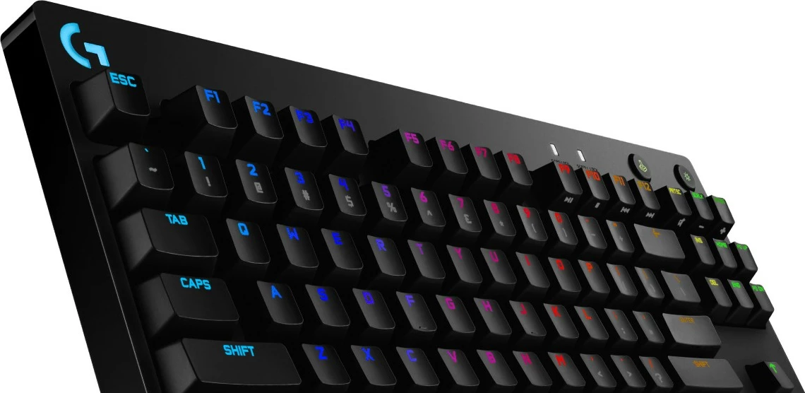 Tastierë mekanike Logitech G PRO, Tenkeyless, RGB LED, e zezë