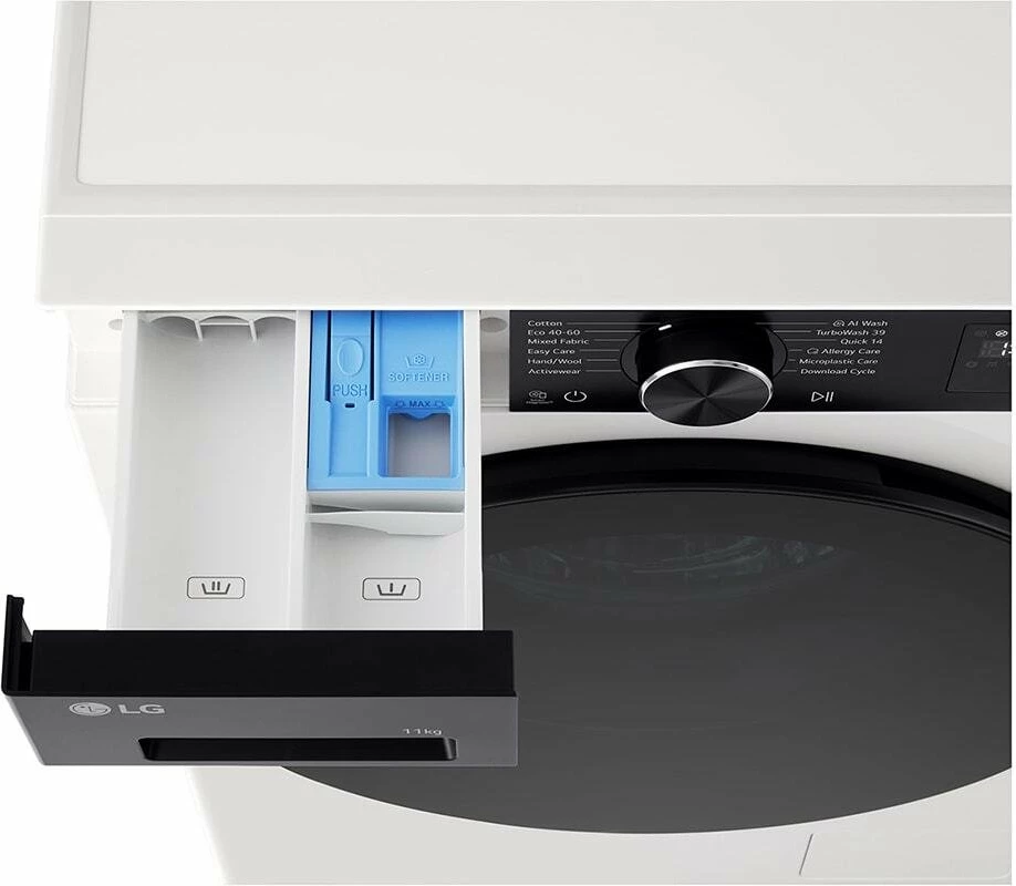 Makinë larëse LG F4X5011THB 11 kg, 1400 RPM, frontale, Klasa A, Wi‑Fi, e bardhë