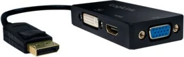 Adapter DisplayPort LogiLink CV0109, HDMI + VGA + DVI, 0.15m, i zi