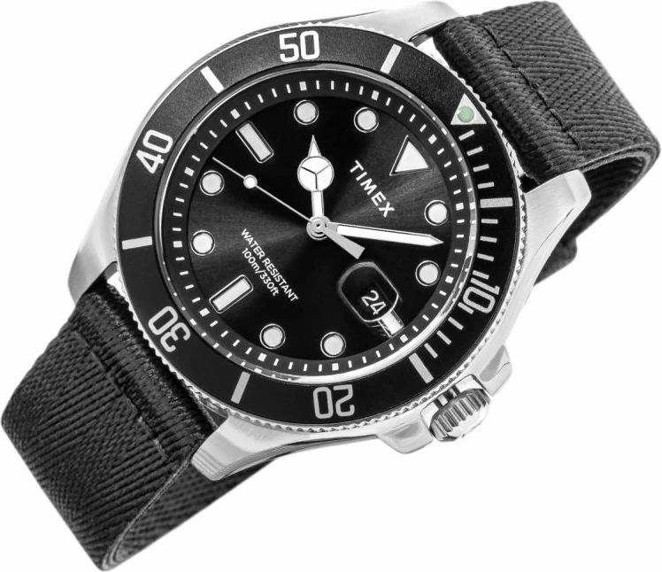 Orë dore për meshkuj Timex, e zezë