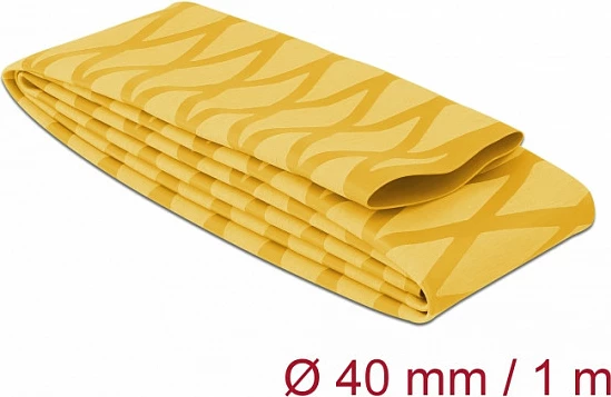 Tub termo-tkurrës DeLOCK X-pattern non-slip, Ø40 mm, 1 m, i verdhë