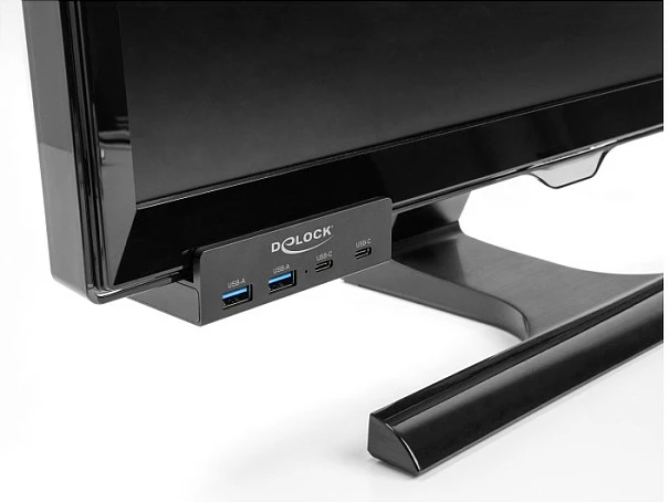 USB hub DeLOCK 64262, 4 porta (2x USB-A + 2x USB-C), USB 3.2 Gen 2, 5 Gbit/s, 1.15 m, i zi