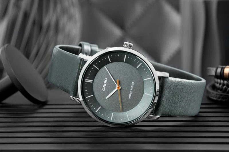 Orë dore për meshkuj CASIO, gri-blu