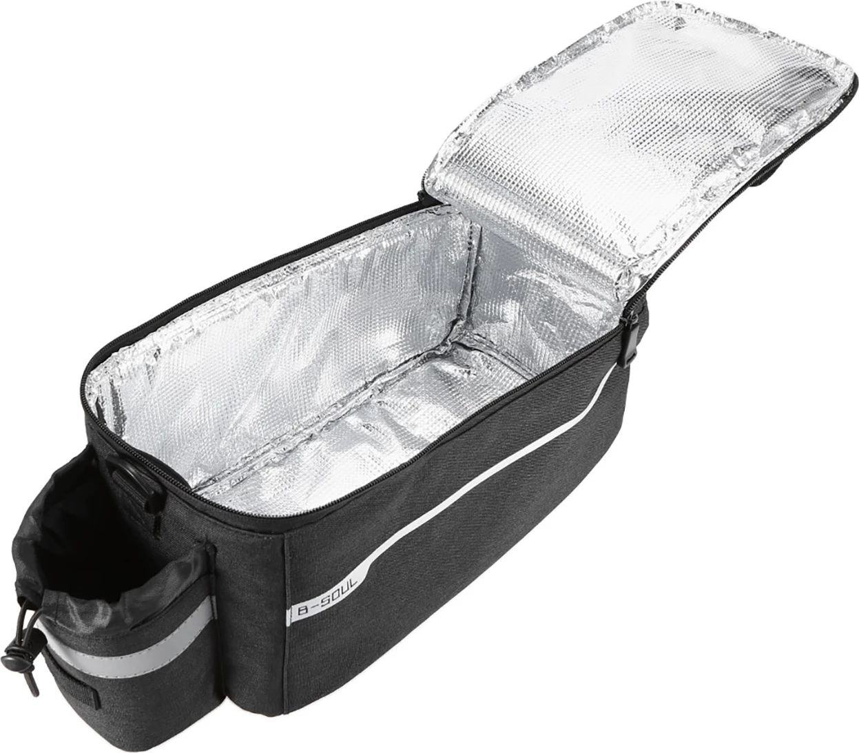 Çantë termike biçiklete Hurtel WYA26Y0S, 9L, me rrip supi, e zezë