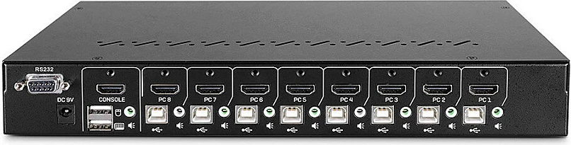 Switch KVM LINDY 8-Port HDMI 4K60, USB 2.0, Audio, Rack 1U, i zi