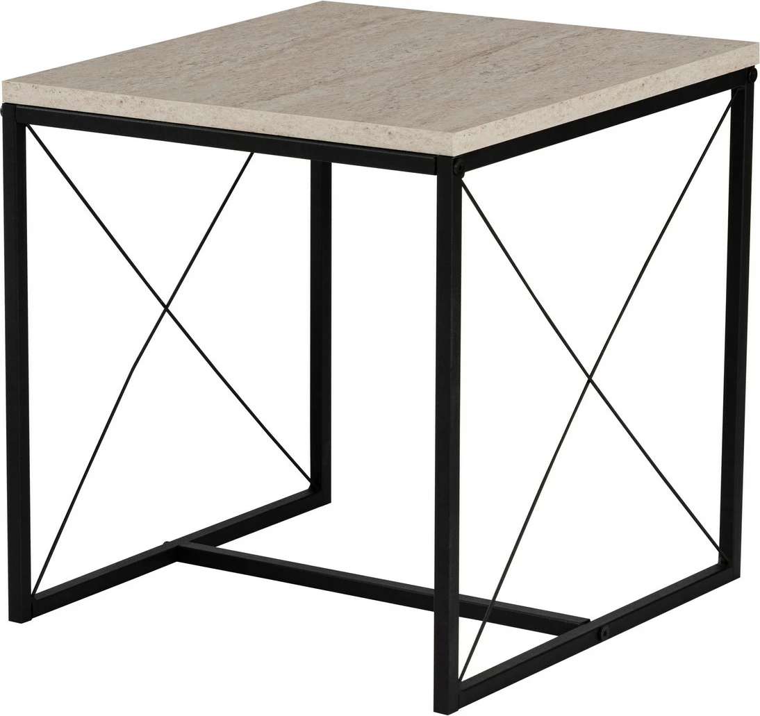 Set tavolinash kafeje Hanah Home, Defne, e zezë, travertin