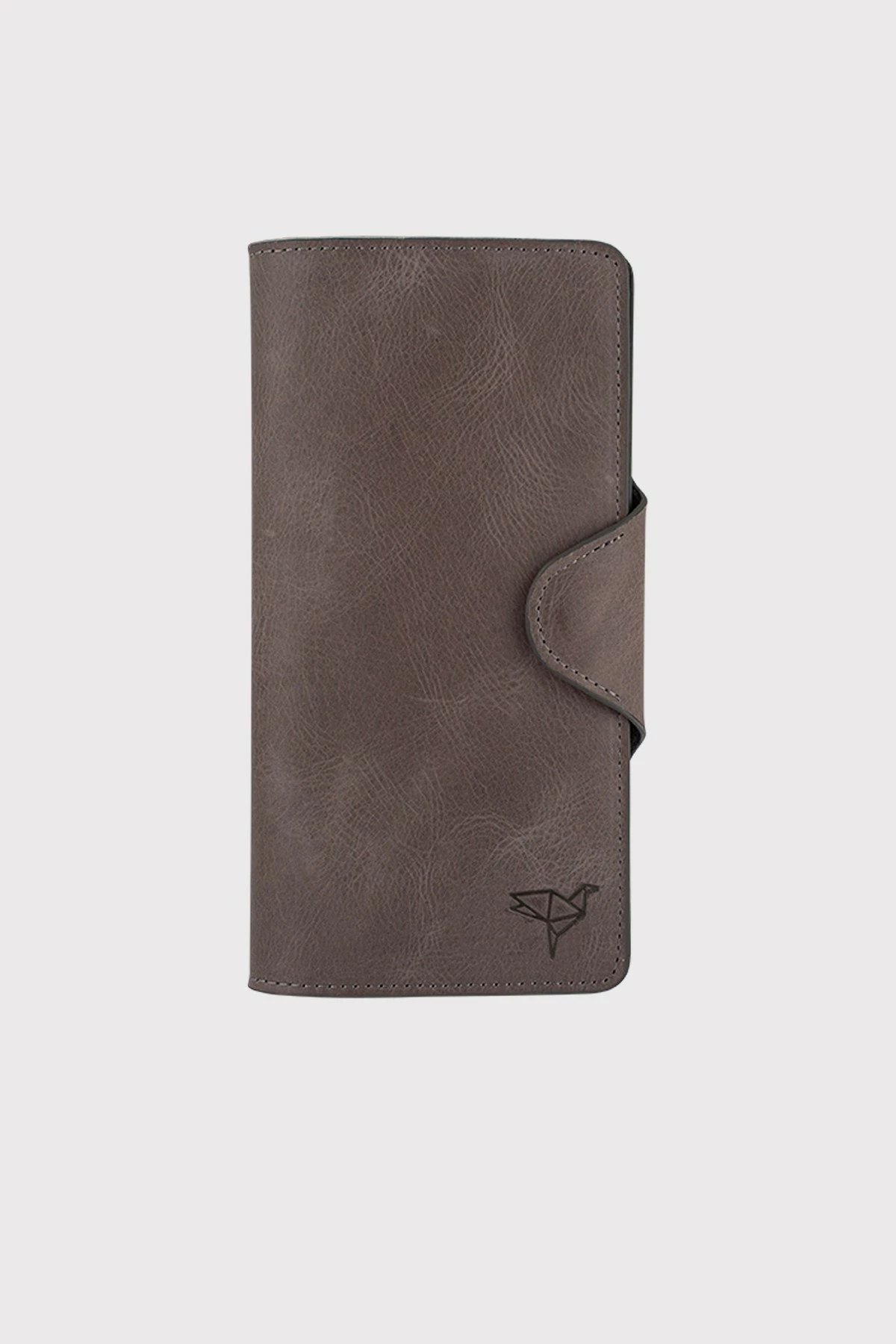 Portofol unisex, lëkurë natyrale, ngjyrë gri, Zoozie Bags, Axel