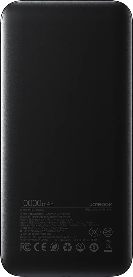 Powerbank Joyroom JR-PBF12 Pro 10000mAh 22.5W 2x USB-A + 1x USB-C me display digjital, i zi