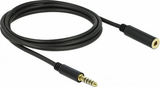 Kabllo zgjatëse audio DeLOCK 85797, 4.4mm jack mashkull-në-femër, 2 m, e zezë