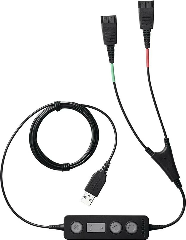 Kabëll Jabra LINK 265, USB në 2x QD, i zi
