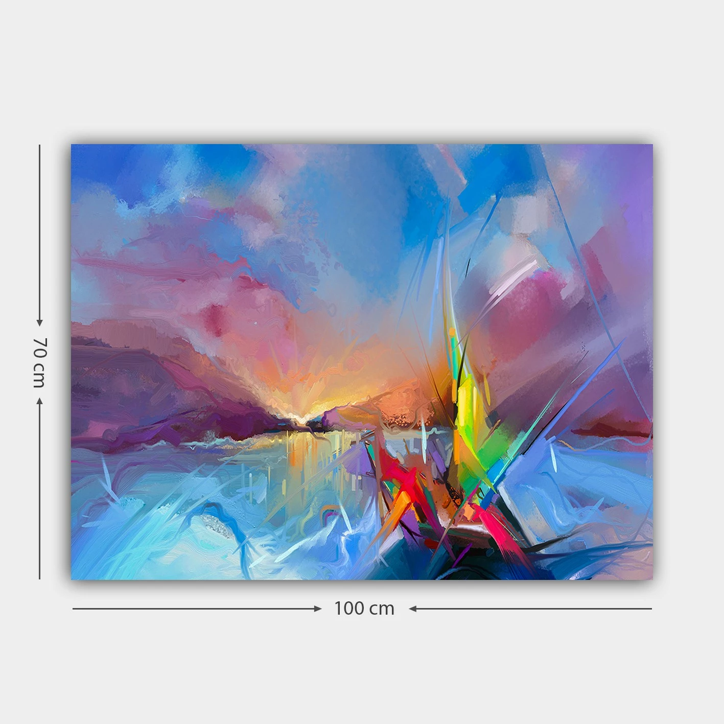 Pikturë dekorative në kanavacë, shumëngjyrëshe, 70x100cm, 1054276691_70100