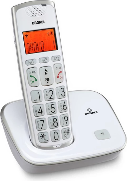Telefon pa kabllo Brondi Bravo Gold 2 i bardhë
