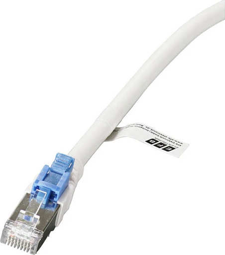 Kabllo rrjeti EFB Elektronik Cat6a RJ45 5m, S/FTP LSZH, me kyçje, e bardhë