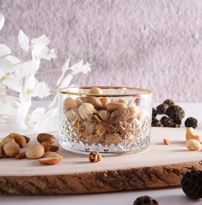 Set enë për grimsina, Timeless dekor ari, 4 copë, 0.25 L