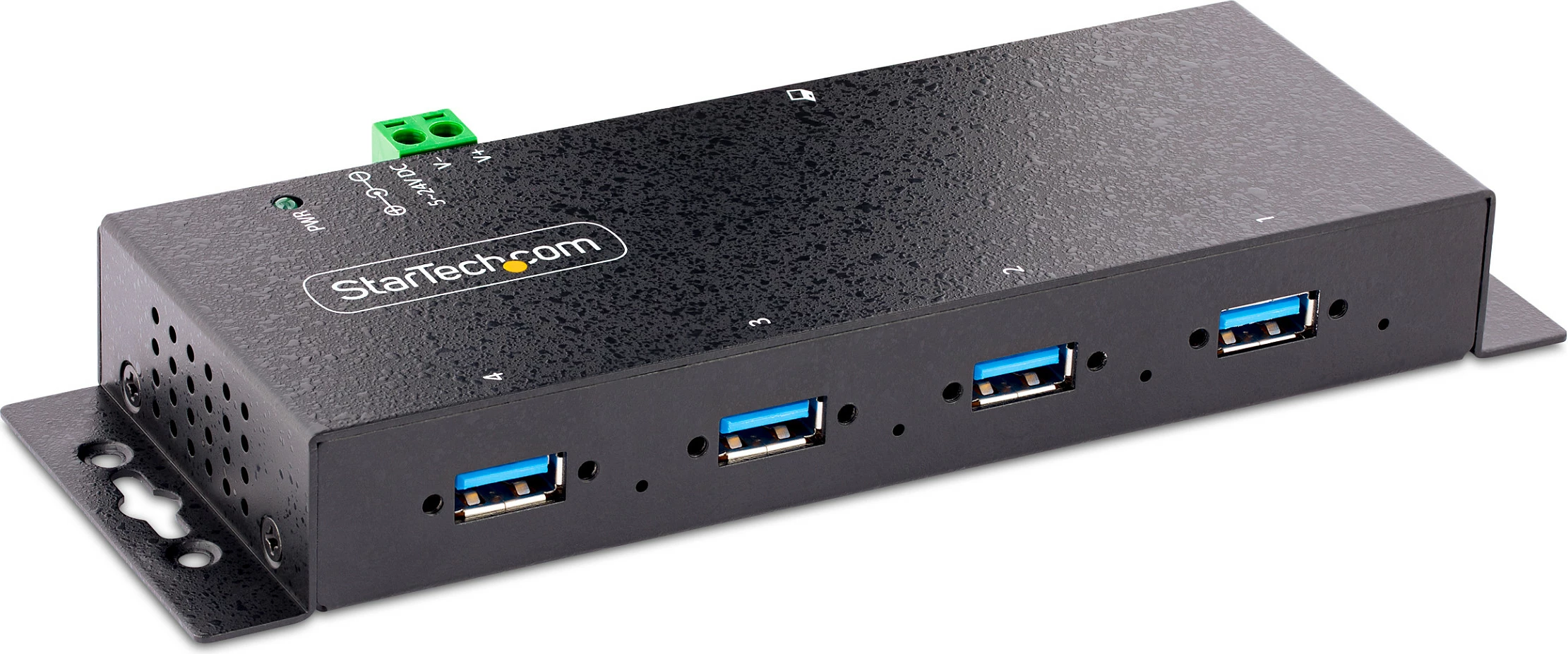 USB Hub industrial StarTech ST4300USBM, 4-port, USB 3.2 Gen 1, 5Gbps, metal, montim mur/desk, i zi