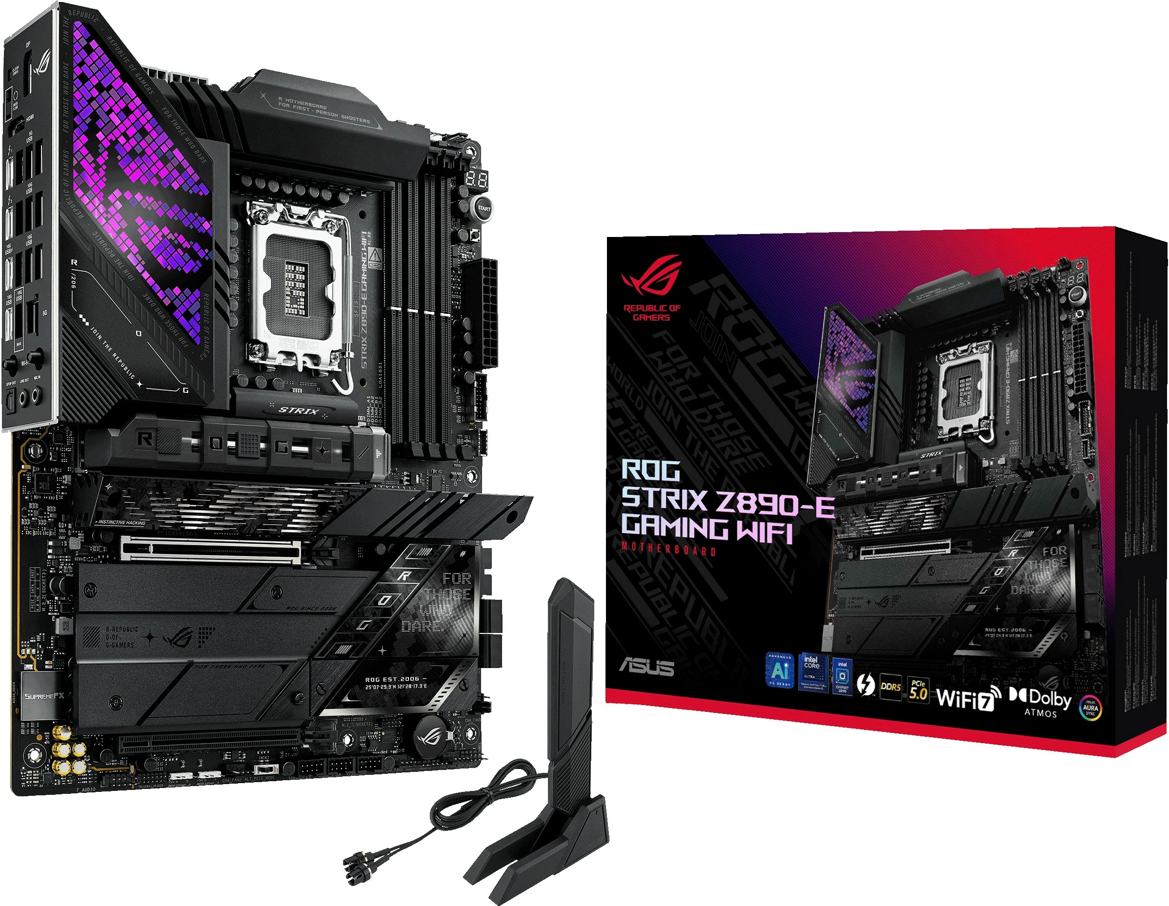 Pllakë amë ASUS ROG STRIX Z890-E GAMING WIFI, Intel, LGA 1851, DDR5, 192 GB