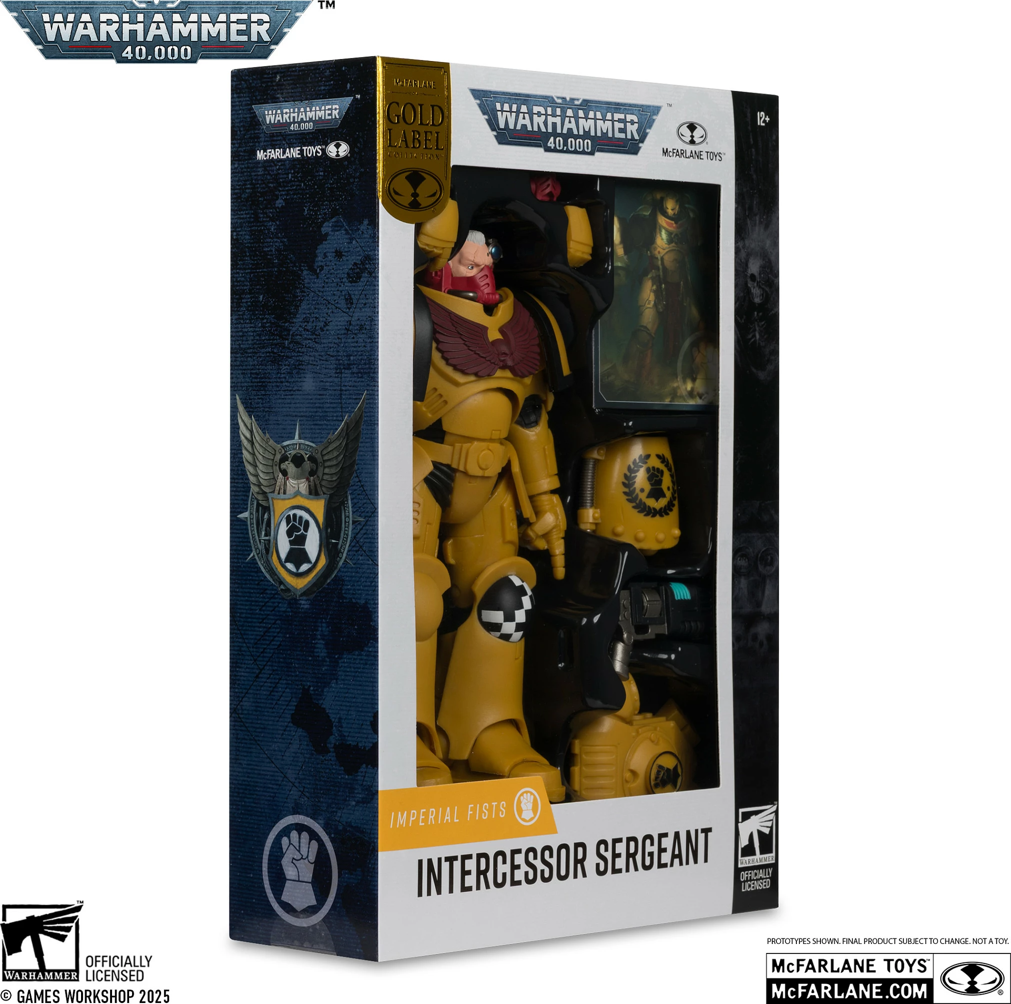 Figurinë aksioni McFarlane Warhammer 40,000 Intercessor Sergeant, 7 inç, e verdhë
